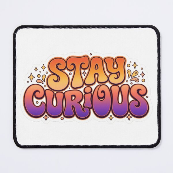 Item preview, Stay Curious Retro Sticker – Vintage 70s Aesthetic Motivational Quote Design designed and sold by abdelski.