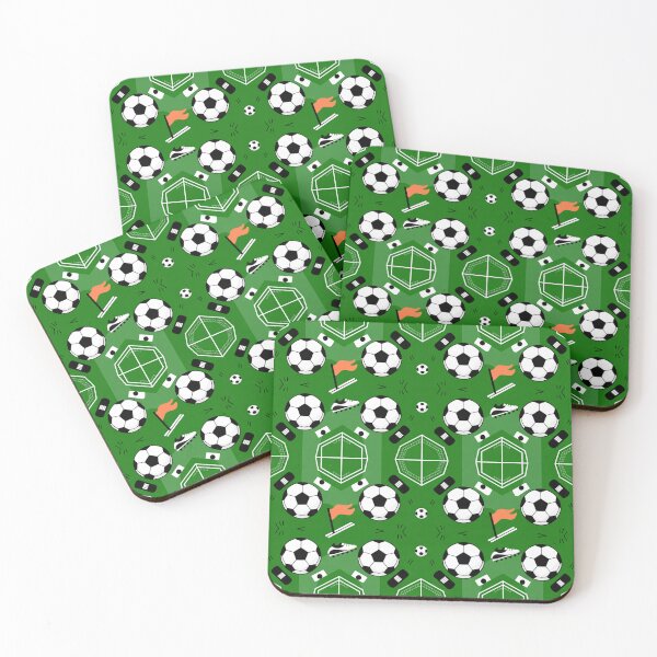 Item preview, Soccer Seamless Pattern – Footballs, Cleats, Flags & Goals designed and sold by Midnight Veil Designs.