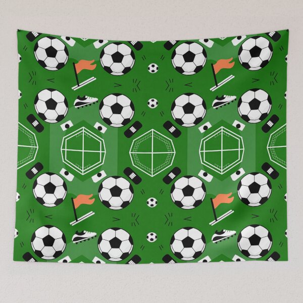 Item preview, Diseño sin costuras para fútbol: balones, botas, banderas y porterías. designed and sold by Midnight Veil Designs.