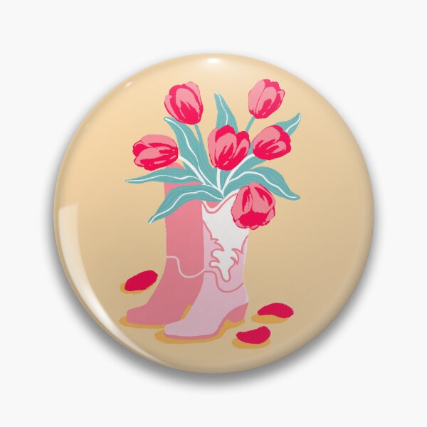 Item preview, Pink Cowboy Boots With Tulips Cute Western Aesthetic designed and sold by MinimalAnGo.