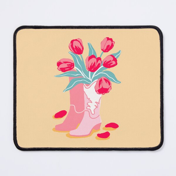 Item preview, Pink Cowboy Boots With Tulips Cute Western Aesthetic designed and sold by MinimalAnGo.