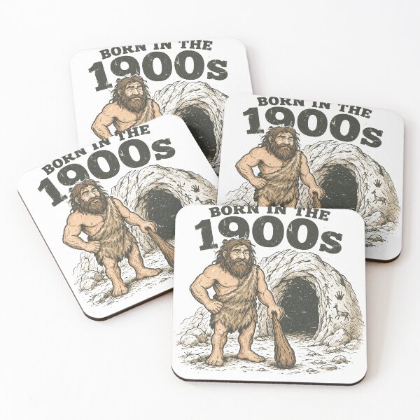 Item preview, Born in the 1900s Funny Vintage Humor Retro Old School Caveman designed and sold by will freed18.