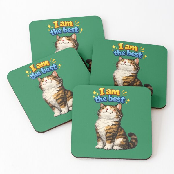 Item preview, I Am The Best Cute Tabby Cat – Smiling Confident Kitten 3D Motivational Design designed and sold by Imagetore.