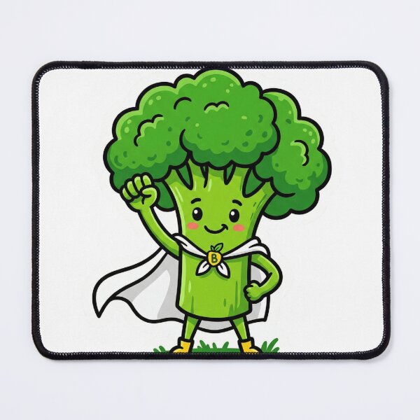 Item preview, Broccoli Superhero Cute Die Cut Sticker Healthy Eating Food Humor Gift designed and sold by Bmd4Fitness.