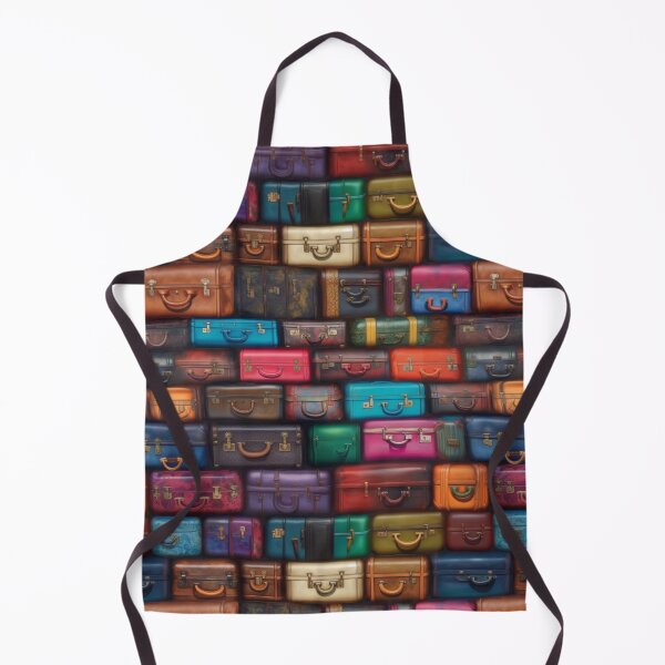 Item preview, Vintage Retro Suitcase Wall Colorful Travel Pattern designed and sold by pinkal.