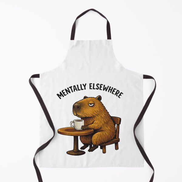 Item preview, Mentally Elsewhere Capybara Coffee Meme designed and sold by DiceWay.