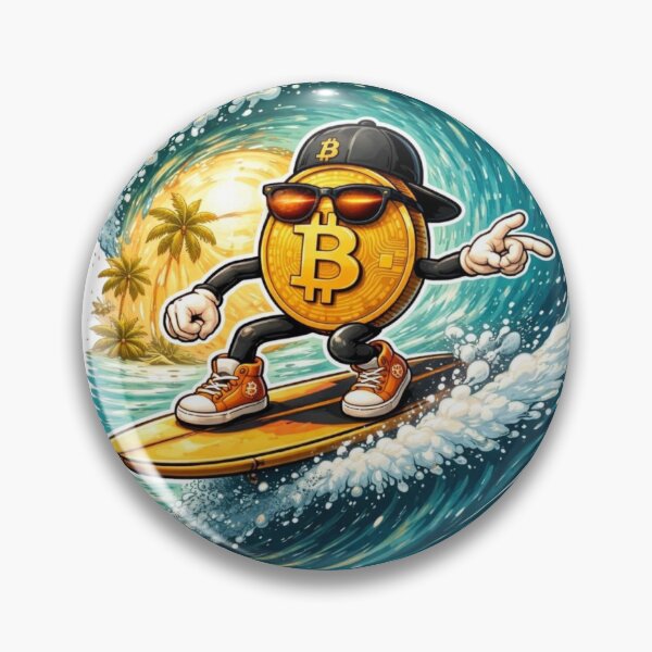 Item preview, HODL the Wave – Bitcoin Surfing Crypto Design designed and sold by Conviction studio.