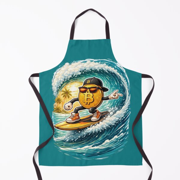 Item preview, HODL the Wave – Bitcoin Surfing Crypto Design designed and sold by Conviction studio.