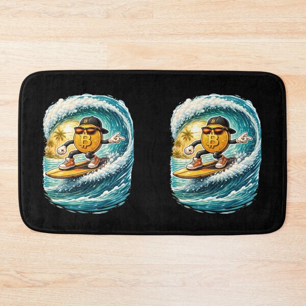 Item preview, HODL the Wave – Bitcoin Surfing Crypto Design designed and sold by Conviction studio.