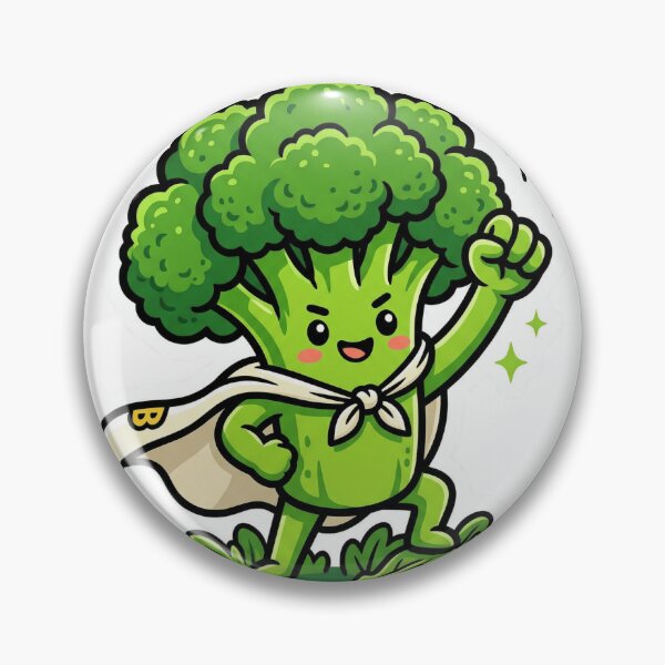 Item preview, Broccoli Superhero Cute Die Cut Sticker Healthy Eating Food Humor Gift designed and sold by Bmd4Fitness.