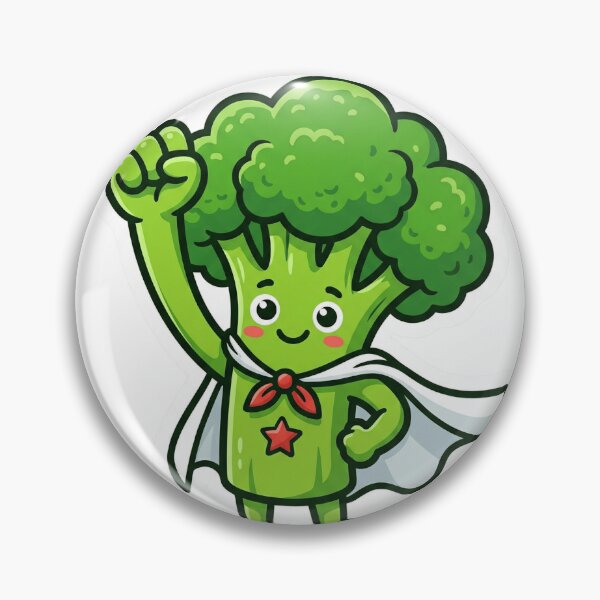 Item preview, Broccoli Superhero Cute Die Cut Sticker Healthy Eating Food Humor Gift designed and sold by Bmd4Fitness.