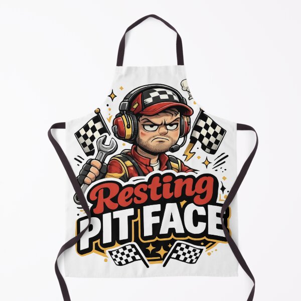 Item preview, Resting Pit Face Funny Mechanic Dad Design with Wrench and Racing Flags designed and sold by mademouthy.