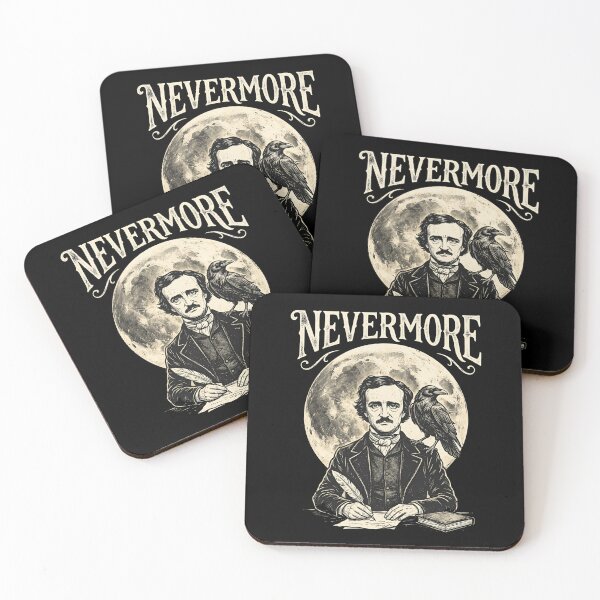 Item preview, Edgar Allan Poe Nevermore Full Moon Raven Writer Vintage Shirt designed and sold by Fenay Designs.