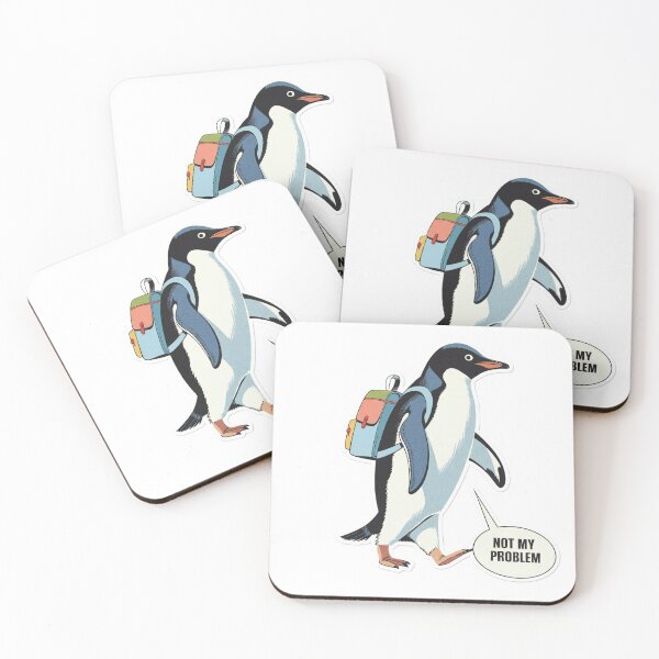 Item preview, Not My Problem Penguin Sticker | Funny Nihilist Penguin  Nonchalant Sarcasm Sticker designed and sold by ChaosAndChill.