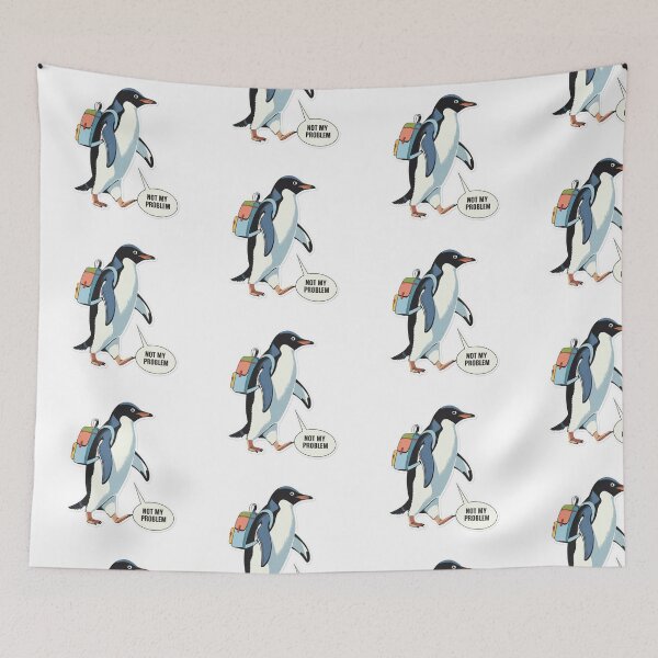 Item preview, Not My Problem Penguin Sticker | Funny Nihilist Penguin  Nonchalant Sarcasm Sticker designed and sold by ChaosAndChill.