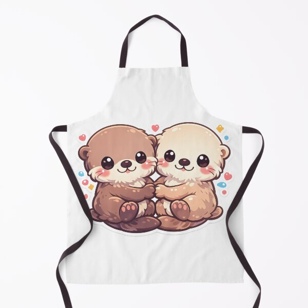 Item preview, Cute Sea Otter Holding Hands Gift for Otter Cuteness Lovers Sticker Design Art designed and sold by Divakar Fashion.