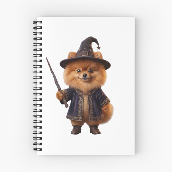 Item preview, Cute Red Spitz Wizard Dog – Magical Puppy in Wizard Hat with Wand – Witchy, Fantasy, Halloween Illustration designed and sold by Cauldron Crafts.