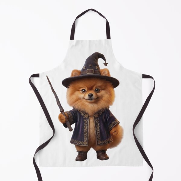 Item preview, Cute Red Spitz Wizard Dog – Magical Puppy in Wizard Hat with Wand – Witchy, Fantasy, Halloween Illustration designed and sold by Cauldron Crafts.