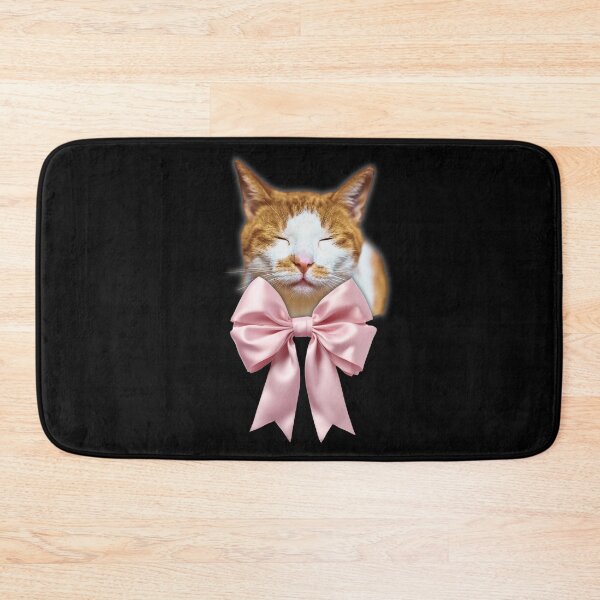 Item preview, Coquette Cat with Pink Bow – Cute Kitten Aesthetic, Feminine Kawaii Cat designed and sold by SunandShade.