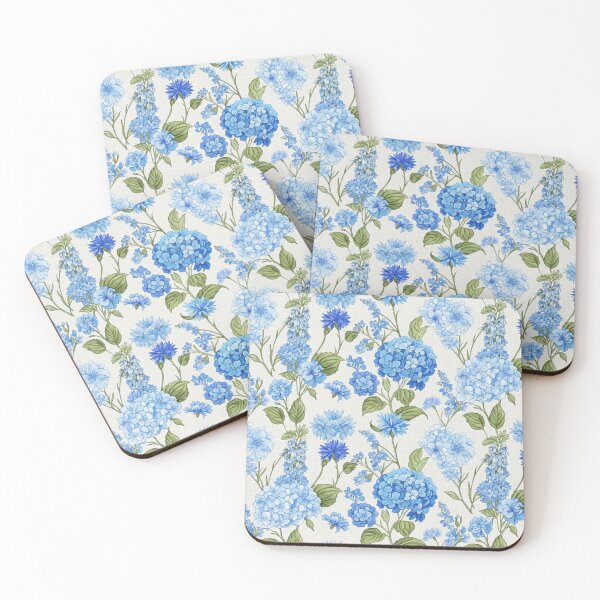 Item preview, Blue florals designed and sold by TwistedRabbit.