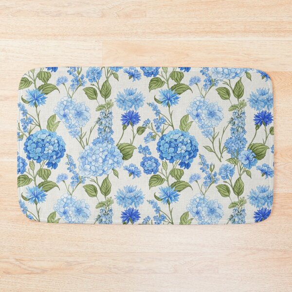 Item preview, Blue florals designed and sold by TwistedRabbit.