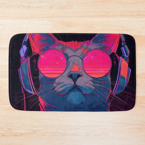 Item preview, Cool cat in shades headphones designed and sold by anytka.