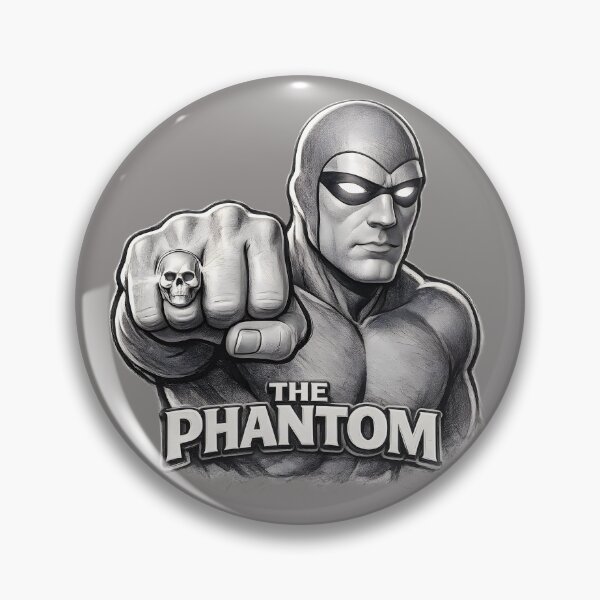 Item preview, The Phantom Classic Sketch – Legendary Ghost Who Walks Monochrome Hero Art designed and sold by Imagetore.
