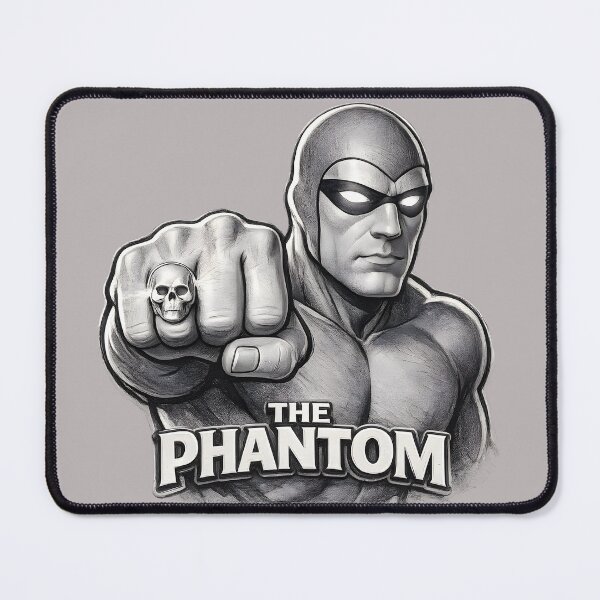 Item preview, The Phantom Classic Sketch – Legendary Ghost Who Walks Monochrome Hero Art designed and sold by Imagetore.