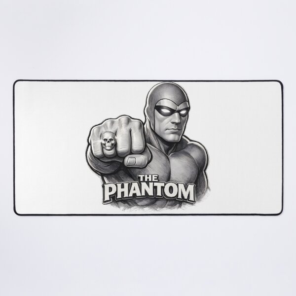 Item preview, The Phantom Classic Sketch – Legendary Ghost Who Walks Monochrome Hero Art designed and sold by Imagetore.