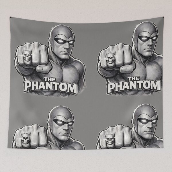 Item preview, The Phantom Classic Sketch – Legendary Ghost Who Walks Monochrome Hero Art designed and sold by Imagetore.