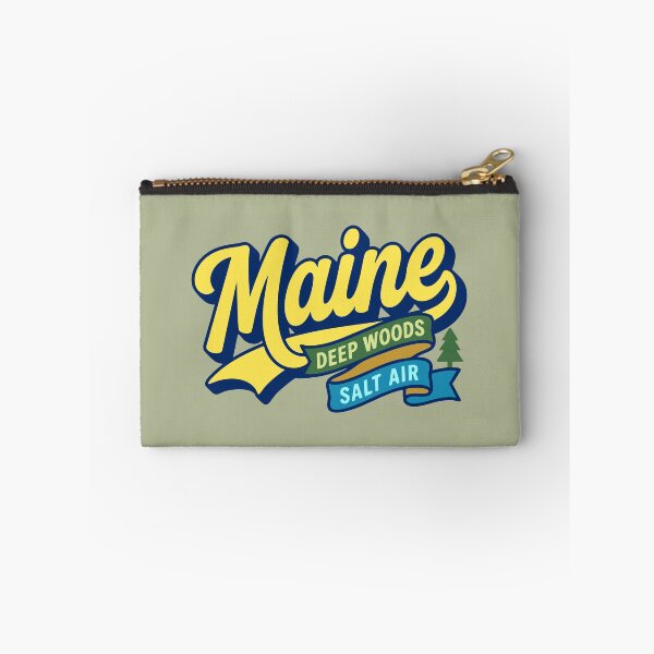 Item preview, Maine Retro Vintage Script Deep Woods and Salt Air Aesthetic Design designed and sold by Cozy-Old-Pub.