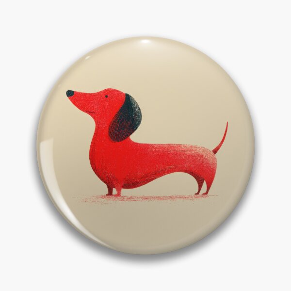 Artikelvorschau, Ein süßer roter Hund mit langem Körper steht da entworfen und verkauft von anytka.