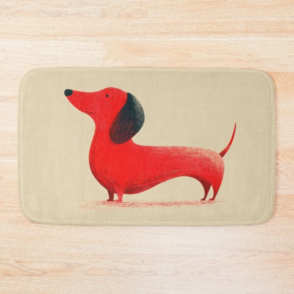 Item preview, Cute red dog with long body stands designed and sold by anytka.