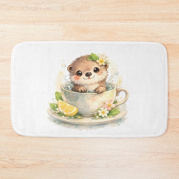Item preview, Otter Cuteness Otter in a Tea Cup Watercolor Nature Gift Idea for Heartwarming Fans designed and sold by Divakar Fashion.