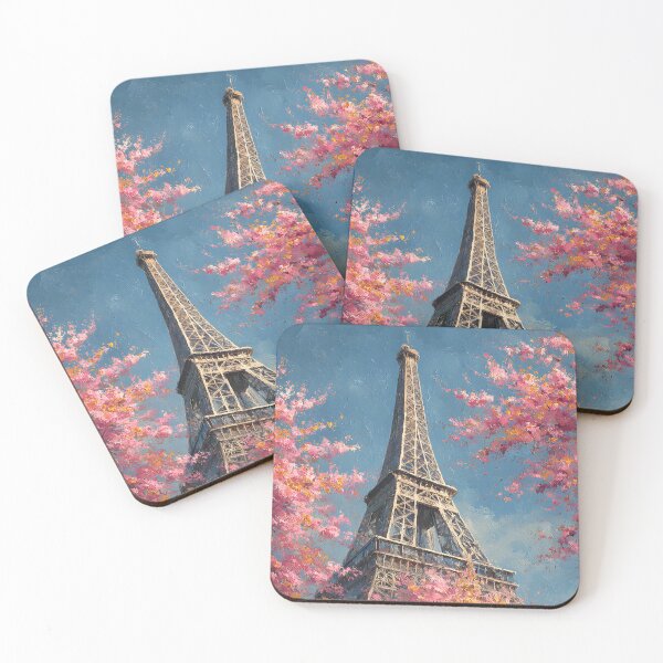 Item preview, Eiffel Tower Among Cherry Blossoms Paris Spring Scene designed and sold by daila70.