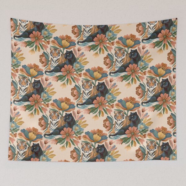 Item preview, Jungle Cats in Bloom designed and sold by mmartabc.