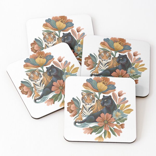 Item preview, Jungle Cats in Bloom designed and sold by mmartabc.