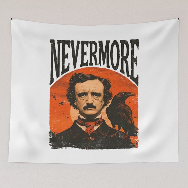 Item preview, Edgar Allan Poe Nevermore Raven Sunset Literature Shirt designed and sold by Fenay Designs.