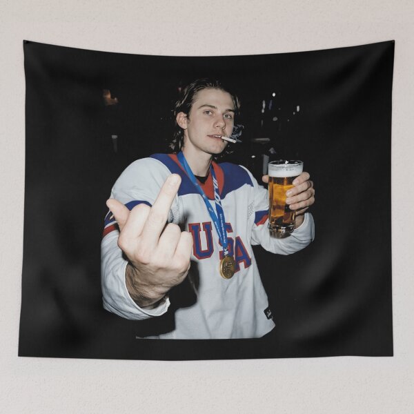 Item preview, Funny Jack Hughes Usa Gold Hockey designed and sold by Twindluzz.
