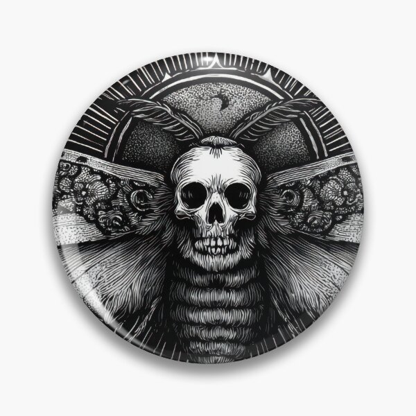 Item preview, Skull moth on black bg designed and sold by anytka.