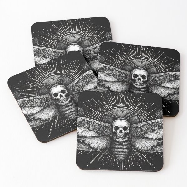 Item preview, Skull moth on black bg designed and sold by anytka.