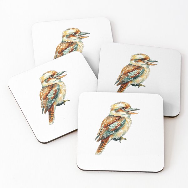 Item preview, 4K Laughing Kookaburra Daintree Watercolor Art designed and sold by ABArtByAlexST.
