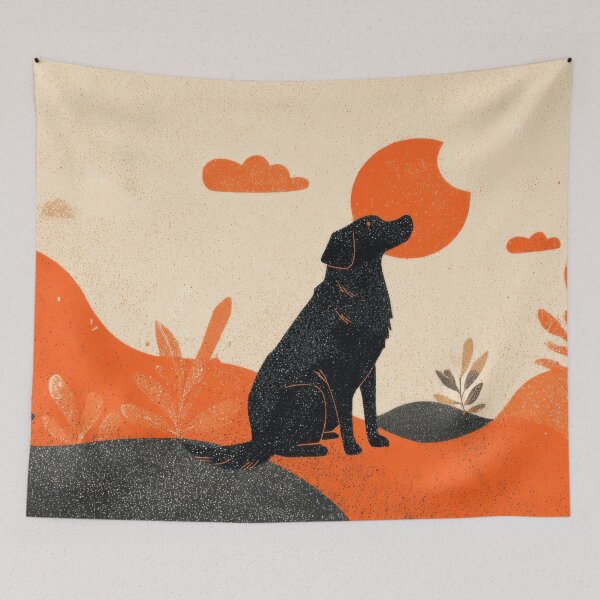 Item preview, Dog looking at the sun in landscape designed and sold by anytka.