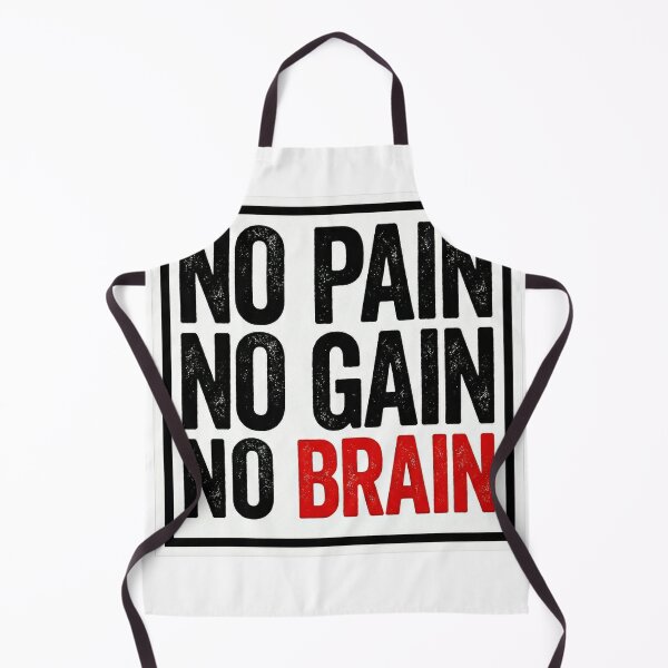 Item preview, No Pain No Gain No Brain Funny Gym Sticker Humor Lifter Gift designed and sold by Bmd4Fitness.