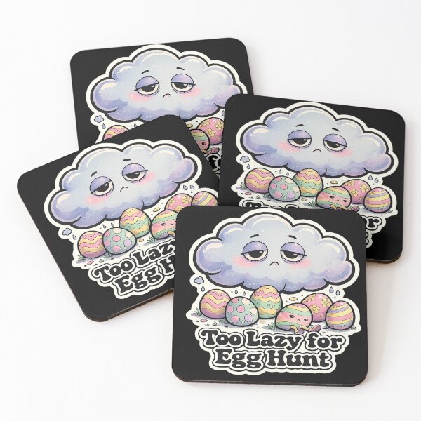 Item preview, Too Lazy for Egg Hunt Sticker | Cute Lazy Rain Cloud Easter ☁️? designed and sold by Shanker-studio.