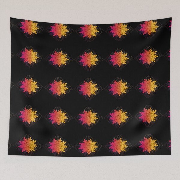 Item preview, Vibrant floral geometric gradient mandala  designed and sold by NivyasArtistry.