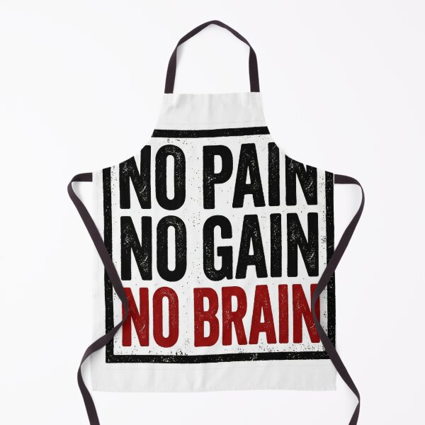 Item preview, No Pain No Gain No Brain Funny Gym Sticker Humor Lifter Gift designed and sold by Bmd4Fitness.