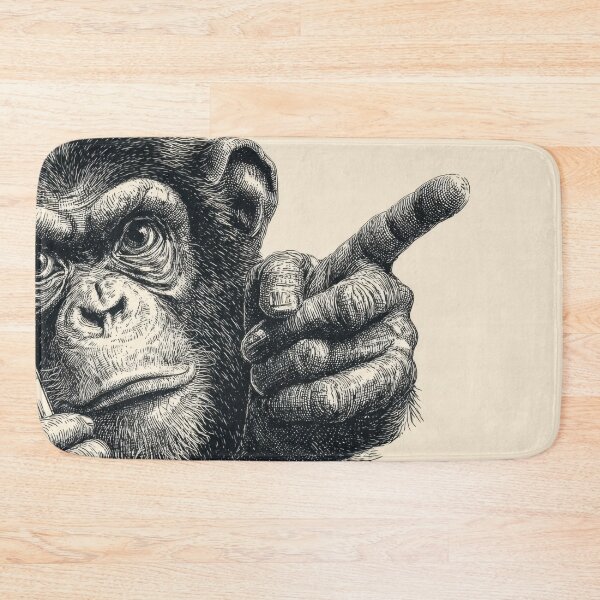 Item preview, Monkey using smartphone and pointing designed and sold by anytka.