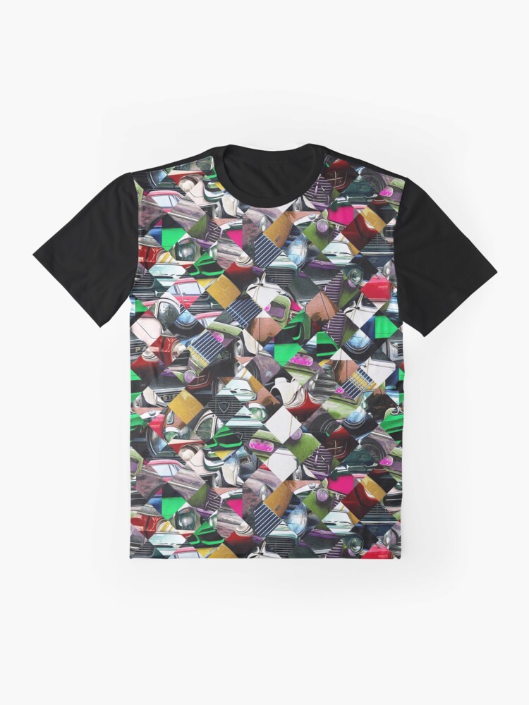Alternate view of Colorful Automotive Abstract Graphic T-Shirt