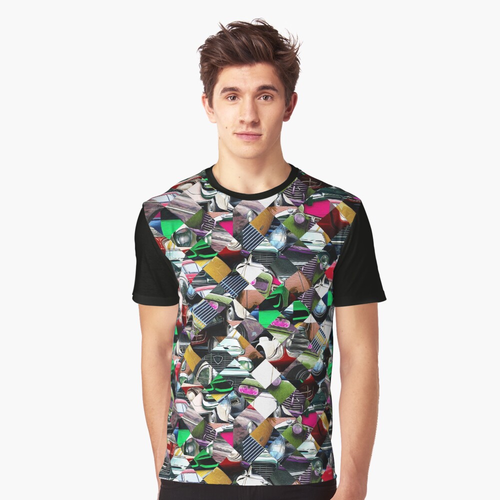 Colorful Automotive Abstract Graphic T-Shirt